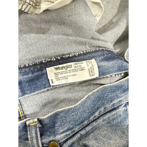 Wrangler George Straight Cowboy Cut Jeans Stained Well Worn 38X32 - Picture 9 of 13